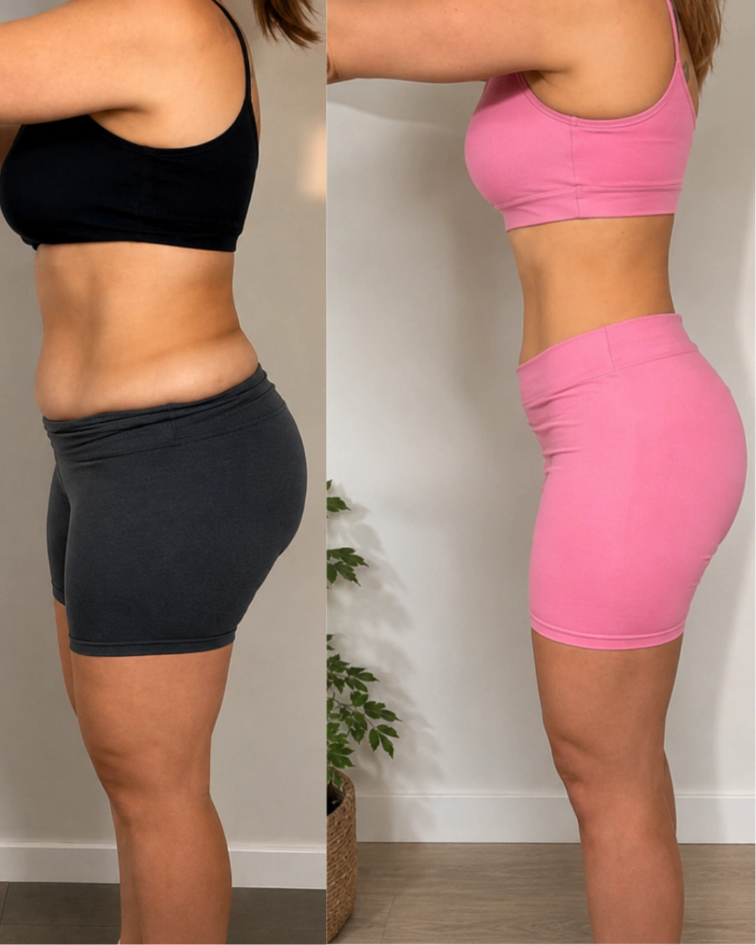Antes e depois de aluna